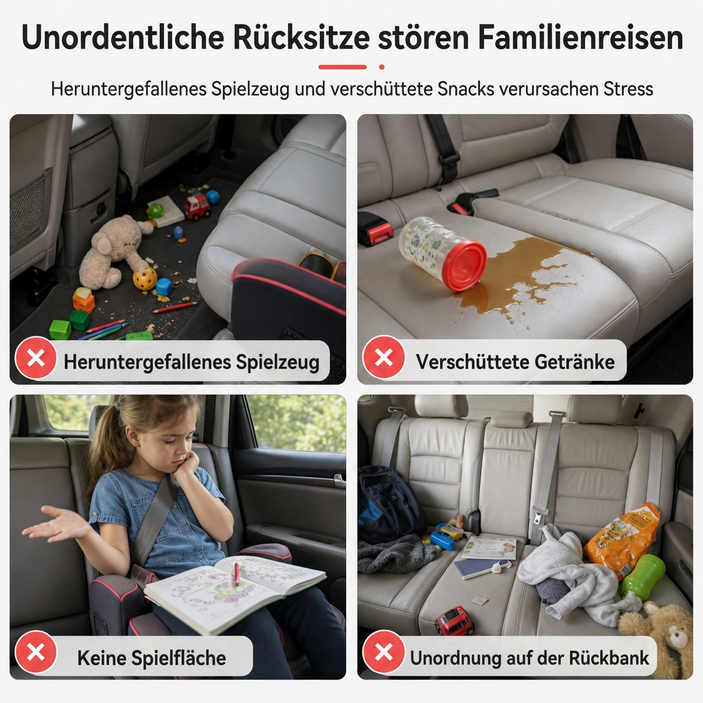 📢📢50% RABATT !!⏰Reisetisch für Kindersitze, Aktivitätstisch mit Schreibbrett für den Schoß und hängende Aufbewahrungstasche für die Rückenlehne von Kinderwagen