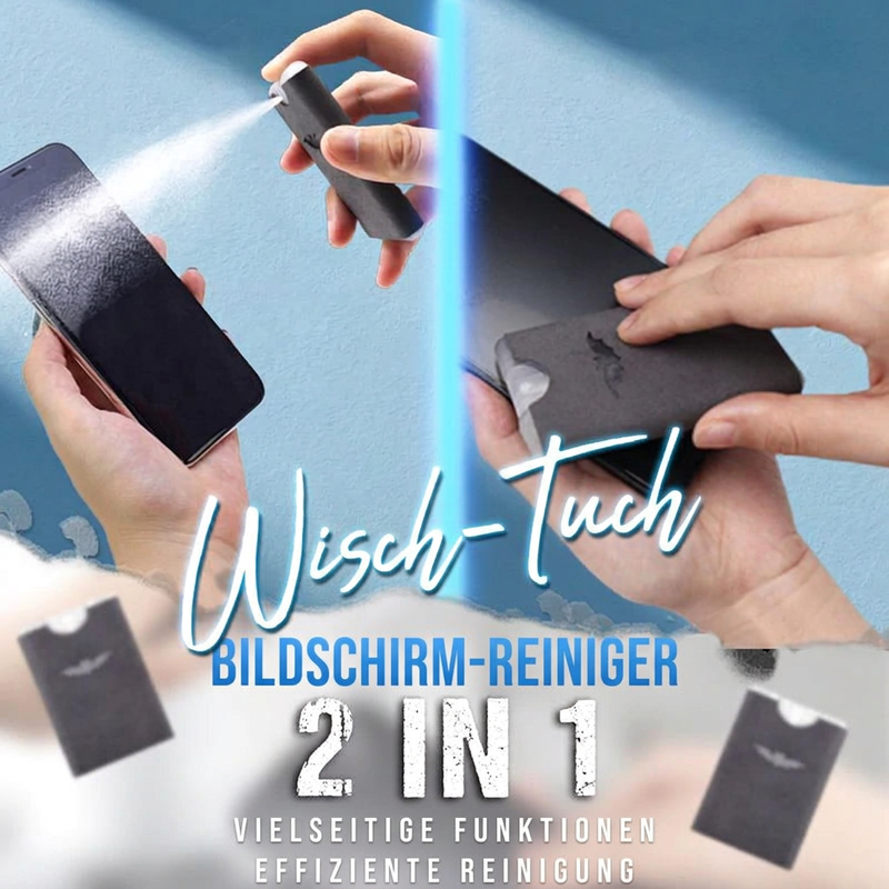 🧽 50% RABATT! 📱 2‑in‑1 Bildschirmreiniger – Tragbar, wiederverwendbar & Mikrofaser ✨
