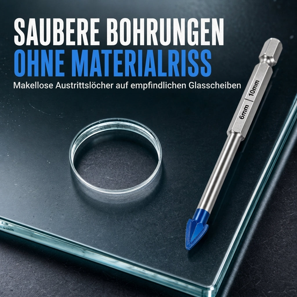 📢📢50% RABATT !!⏰Hartmetall-Exzenterbohrer mit Sechskantschaft zum Bohren von Löchern in Keramikfliesen, Glas und Beton