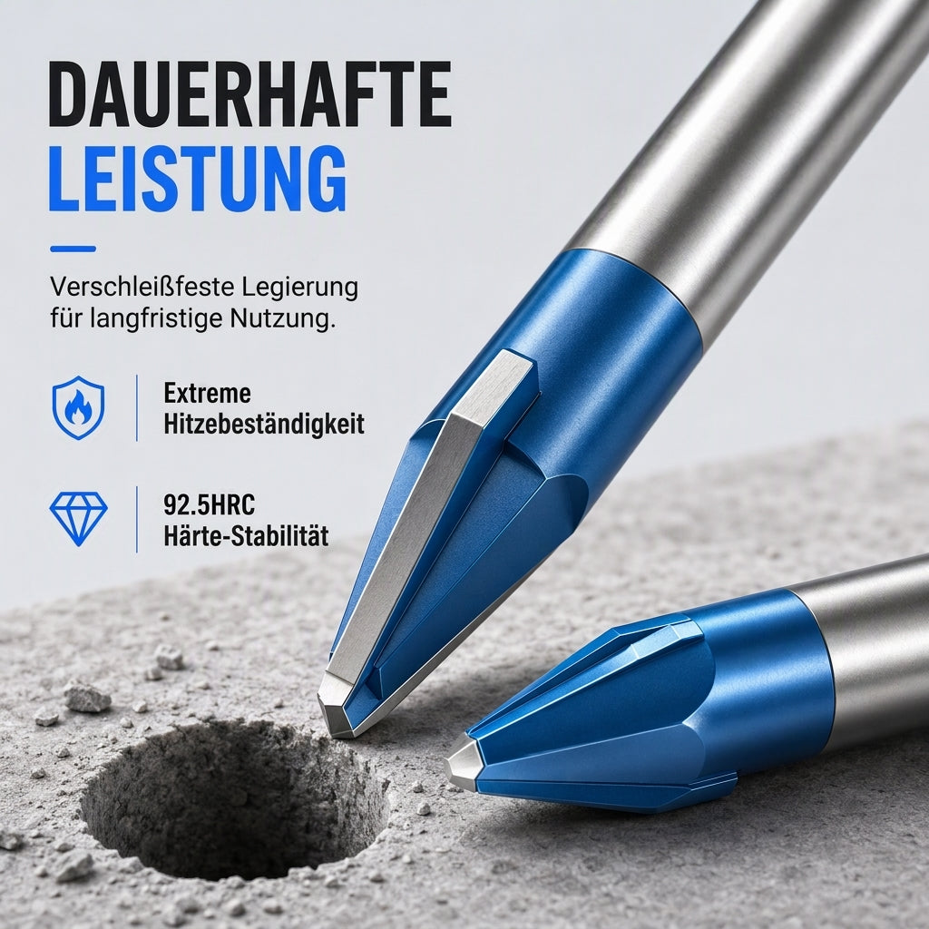 📢📢50% RABATT !!⏰Hartmetall-Exzenterbohrer mit Sechskantschaft zum Bohren von Löchern in Keramikfliesen, Glas und Beton