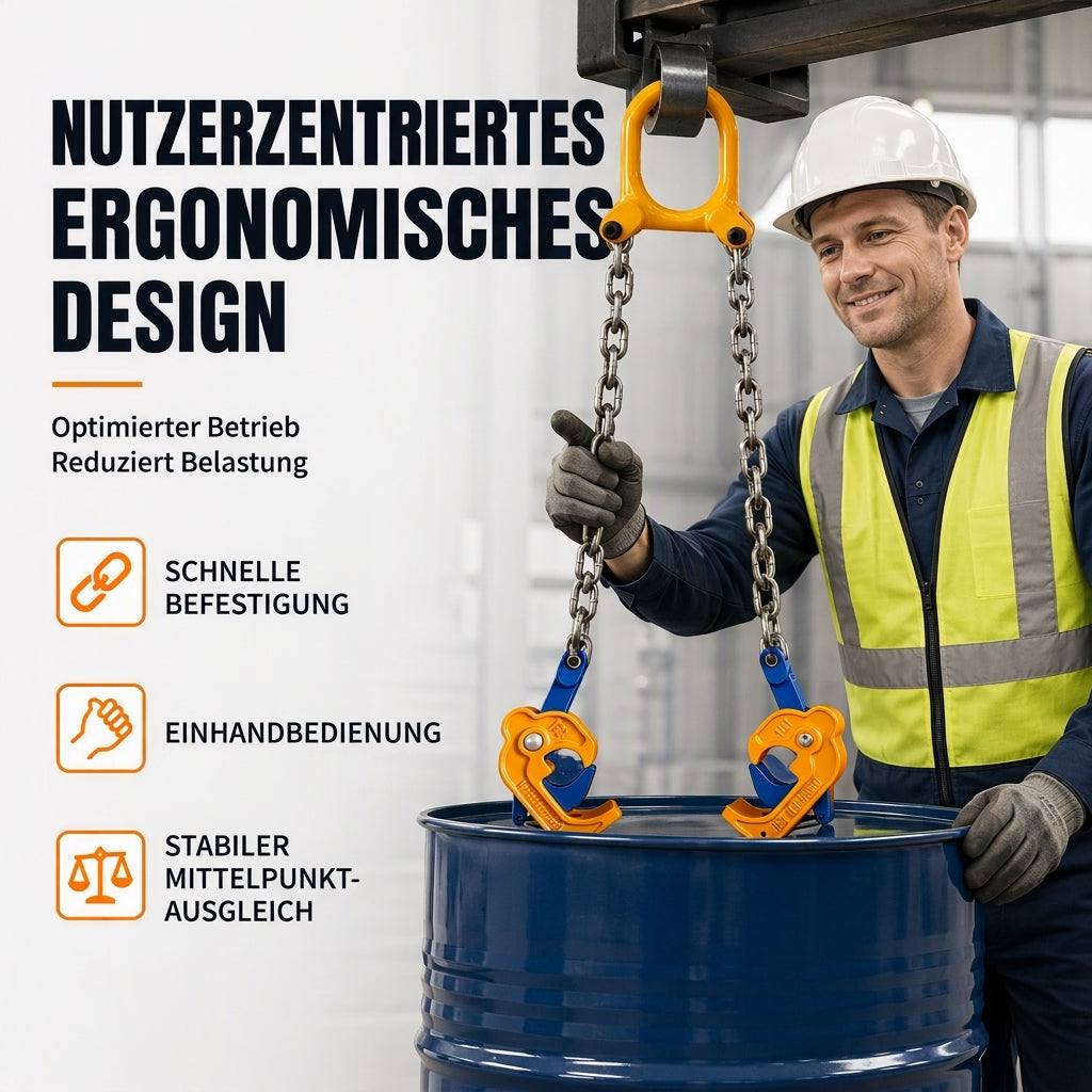 🛢️50 % RABATT & Versandkostenfrei✨Stabile Hebezange für Ölfässer – Hebevorrichtung für Gabelstapler und Kräne zum Heben von Stahl- und Metallfässern, robustes und sicheres Heben💥