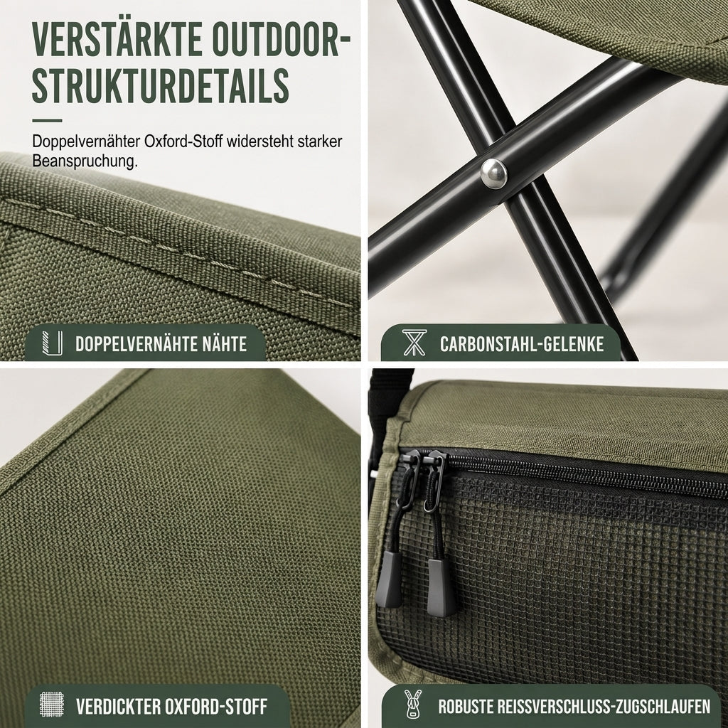 📢📢50% RABATT !!⏰Tragbarer Klapphocker-Rucksack, leichter Outdoor-Campingstuhl und vielseitig verwendbare Umhängetasche