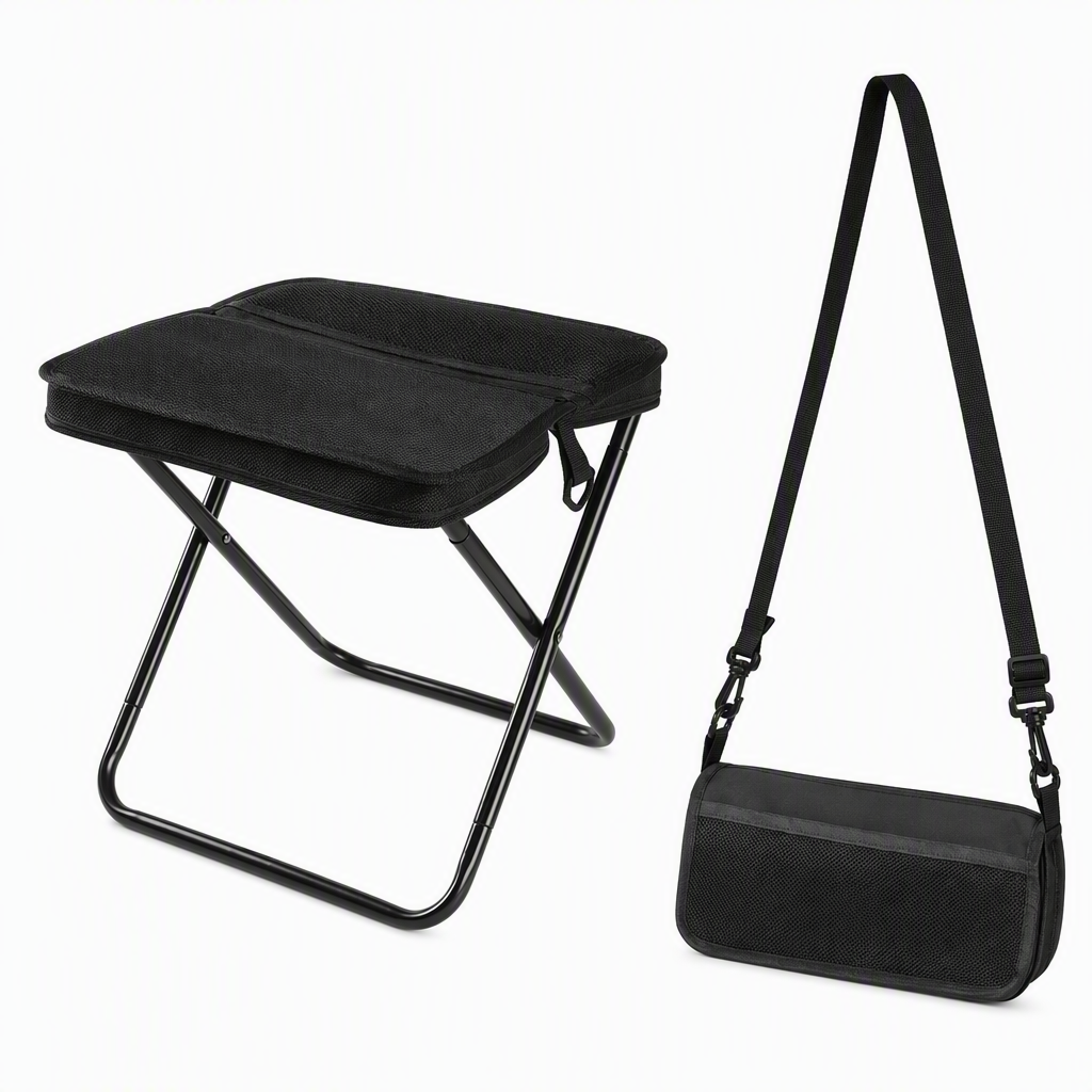 📢📢50% RABATT !!⏰Tragbarer Klapphocker-Rucksack, leichter Outdoor-Campingstuhl und vielseitig verwendbare Umhängetasche