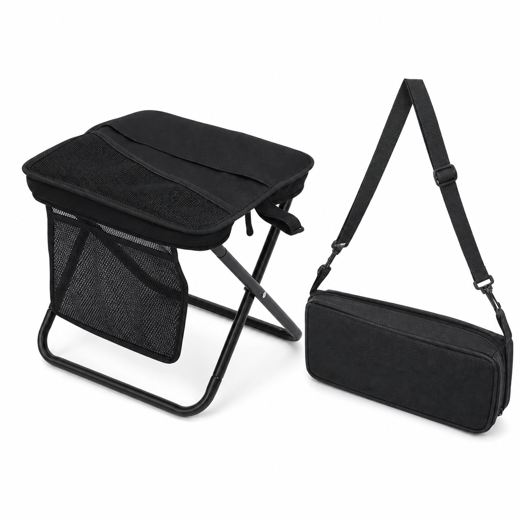 📢📢50% RABATT !!⏰Tragbarer Klapphocker-Rucksack, leichter Outdoor-Campingstuhl und vielseitig verwendbare Umhängetasche