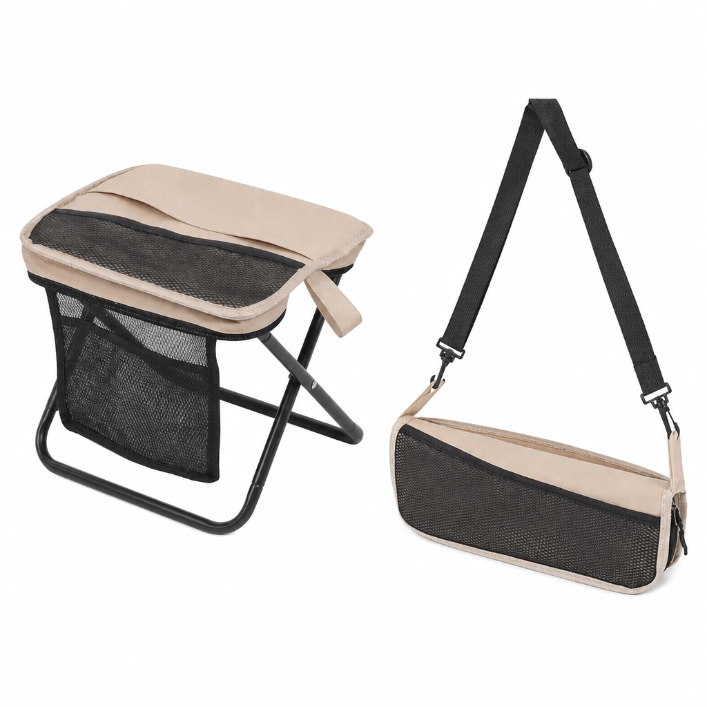📢📢50% RABATT !!⏰Tragbarer Klapphocker-Rucksack, leichter Outdoor-Campingstuhl und vielseitig verwendbare Umhängetasche