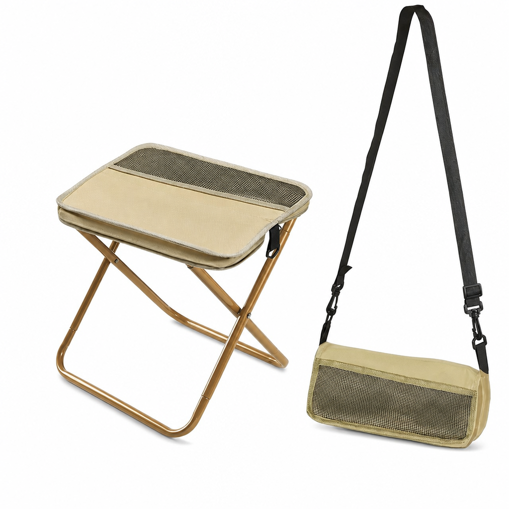 📢📢50% RABATT !!⏰Tragbarer Klapphocker-Rucksack, leichter Outdoor-Campingstuhl und vielseitig verwendbare Umhängetasche