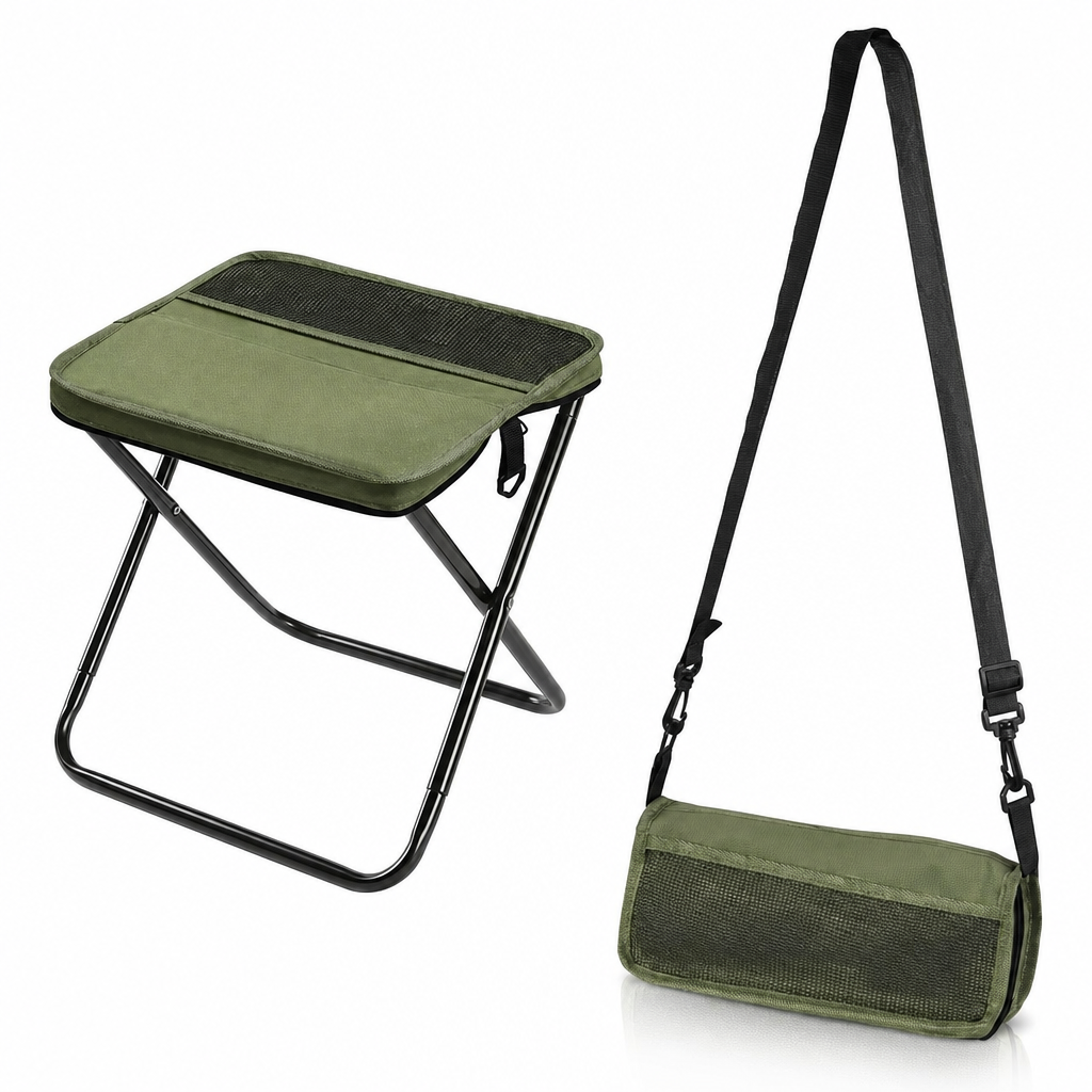 📢📢50% RABATT !!⏰Tragbarer Klapphocker-Rucksack, leichter Outdoor-Campingstuhl und vielseitig verwendbare Umhängetasche