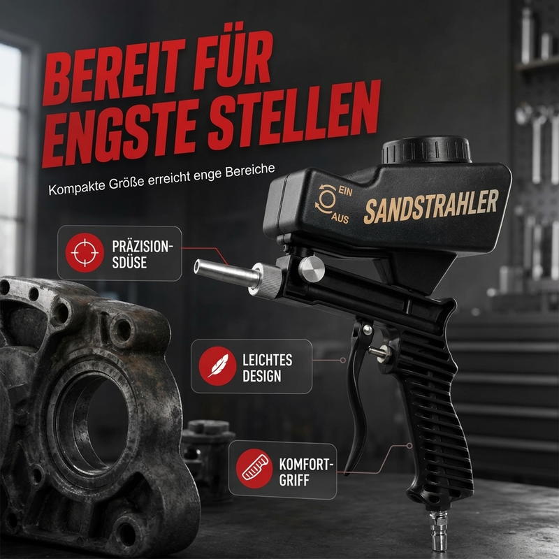 Tragbare pneumatische Hand-Sandstrahlpistole
