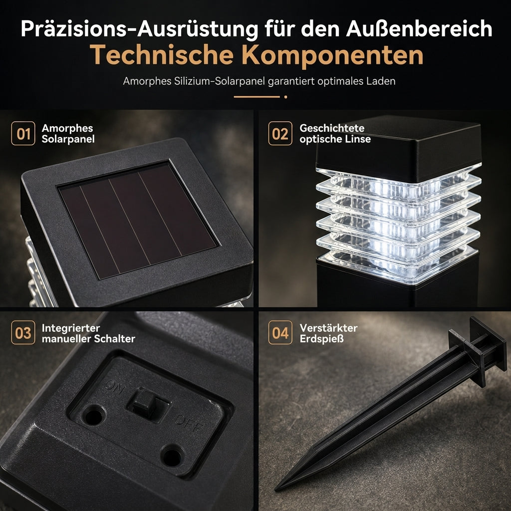 🏡 50 % Rabatt ! Solarbetriebene Deko-Leuchte für Garten & Terrasse, warmes Licht, kabellos & wetterfest