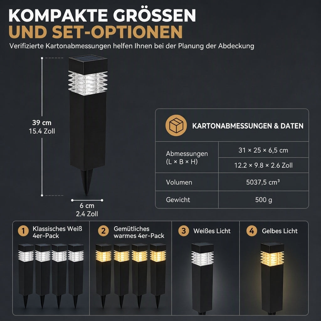 🏡 50 % Rabatt ! Solarbetriebene Deko-Leuchte für Garten & Terrasse, warmes Licht, kabellos & wetterfest