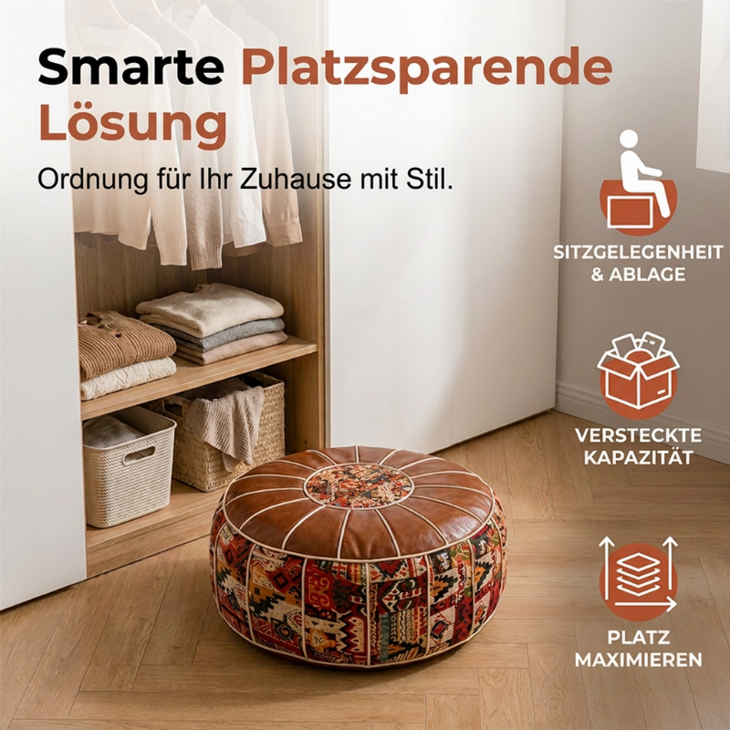 🛋️ 50% RABATT! 📦 🪑 Aufbewahrungshocker aus Kunstleder – 2-in-1 Sitzgelegenheit und Stauraum