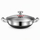 🍳 50 % RABATT 🥘 Verdickter Edelstahl-Antihaft-Wok mit Deckel, flacher Boden, zwei Griffe, hitzebeständig & leicht zu reinigen ✨