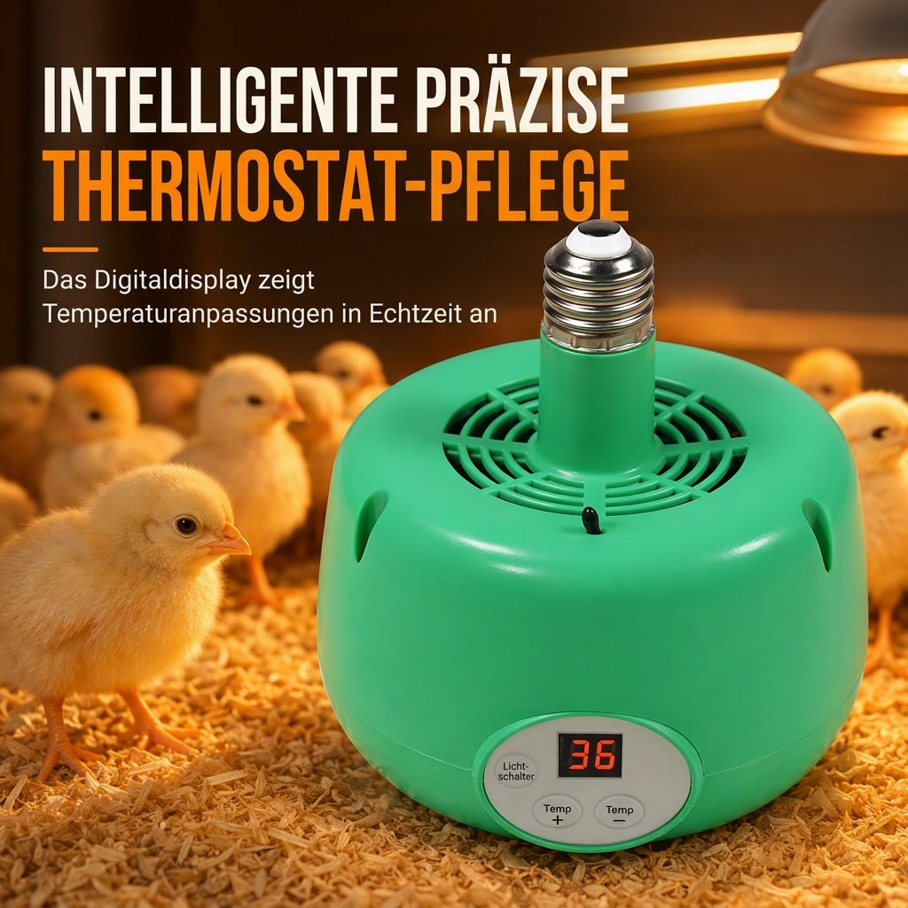 🐥 50% RABATT! 🌡️  Intelligente Wärmelampe mit Temperaturregelung für Küken & Kleintiere