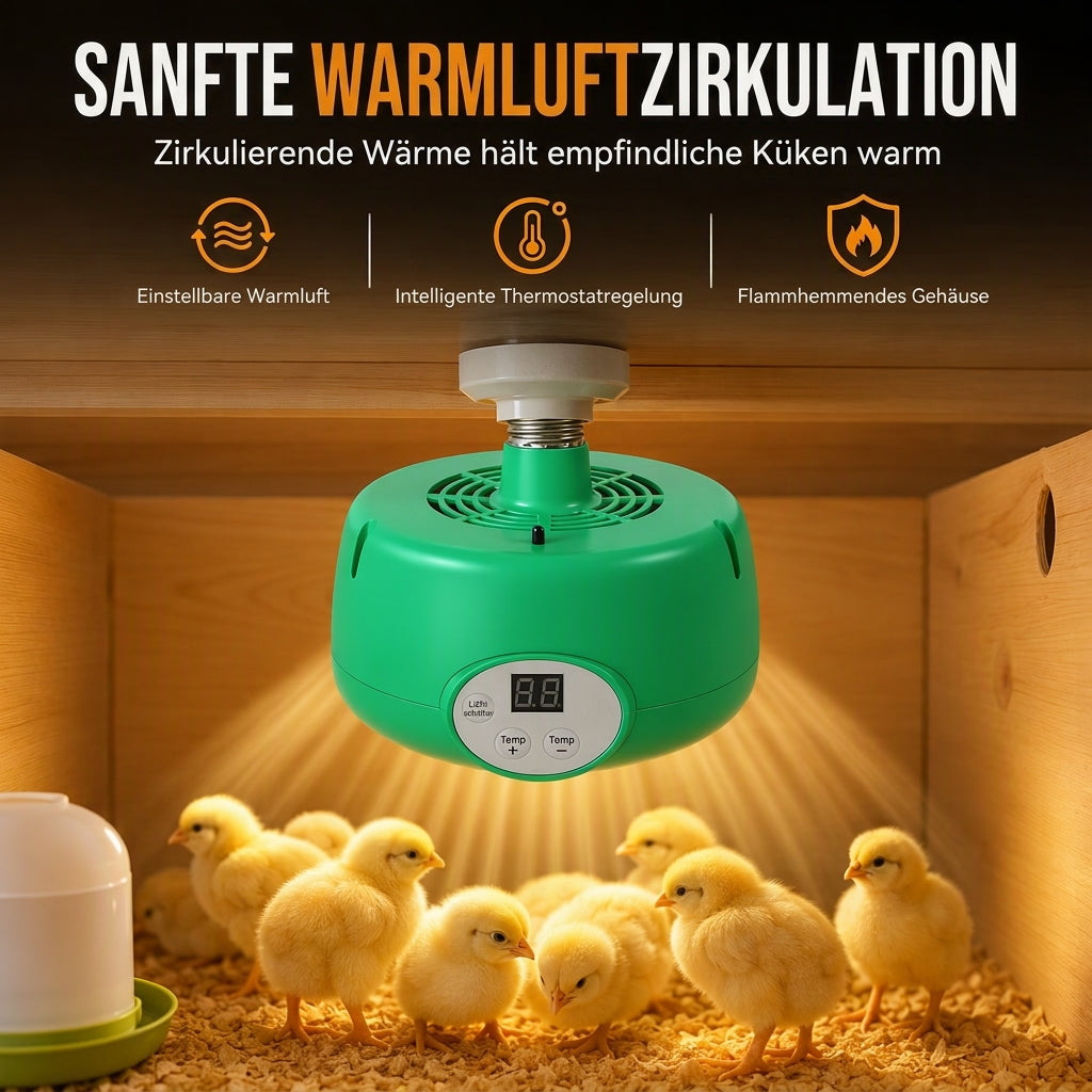 🐥 50% RABATT! 🌡️  Intelligente Wärmelampe mit Temperaturregelung für Küken & Kleintiere