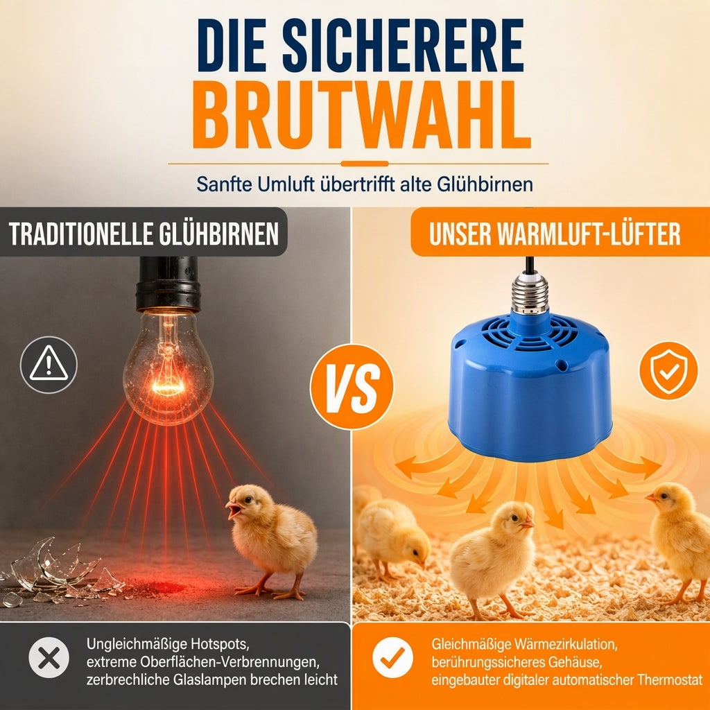 🐥 50% RABATT! 🌡️  Intelligente Wärmelampe mit Temperaturregelung für Küken & Kleintiere