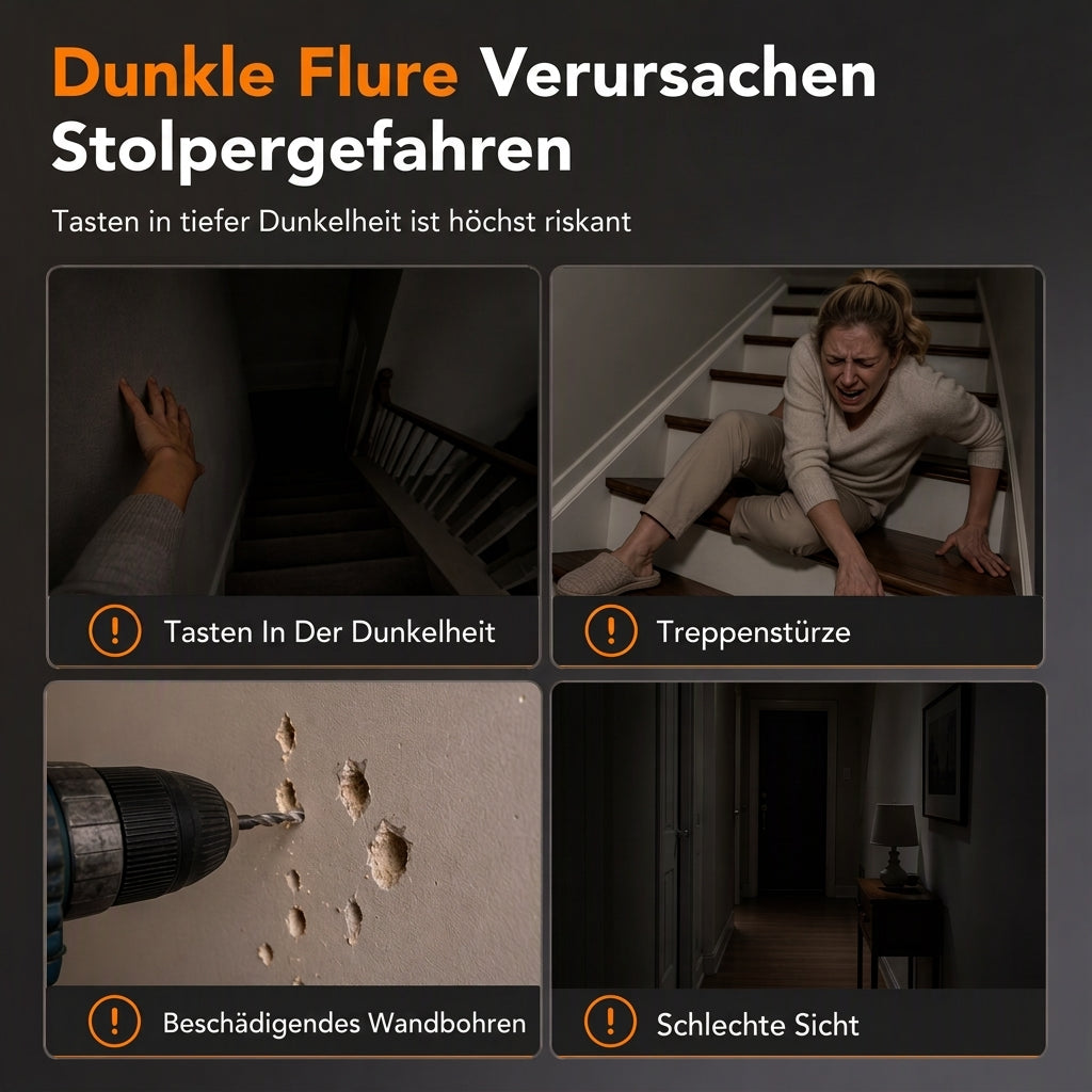 💡 50% RABATT! 🌈Wiederaufladbare intelligente Wandleuchte mit Bewegungssensor Katzenaugen-Hill-Projektion LED-Nachtlicht mit RGB-Farbumschlag für Umgebungsbeleuchtung