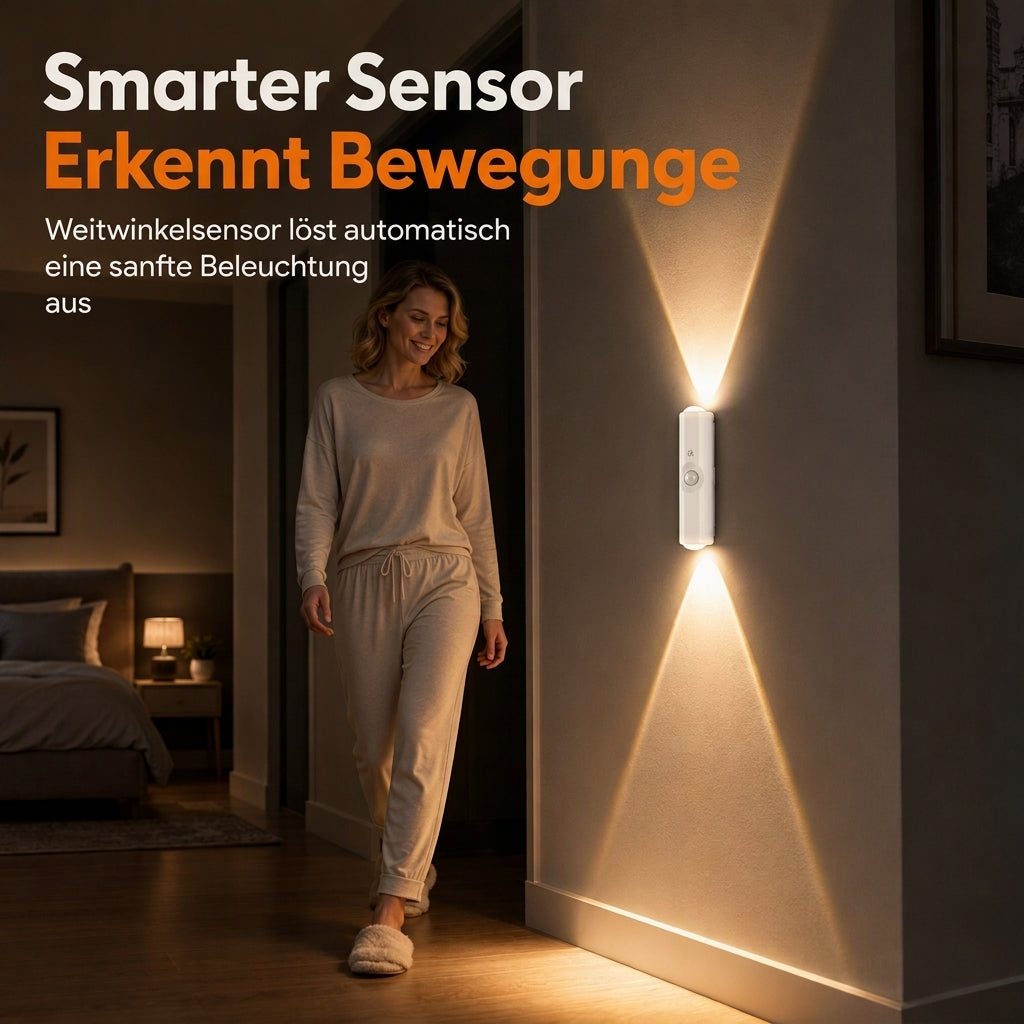 💡 50% RABATT! 🌈Wiederaufladbare intelligente Wandleuchte mit Bewegungssensor Katzenaugen-Hill-Projektion LED-Nachtlicht mit RGB-Farbumschlag für Umgebungsbeleuchtung
