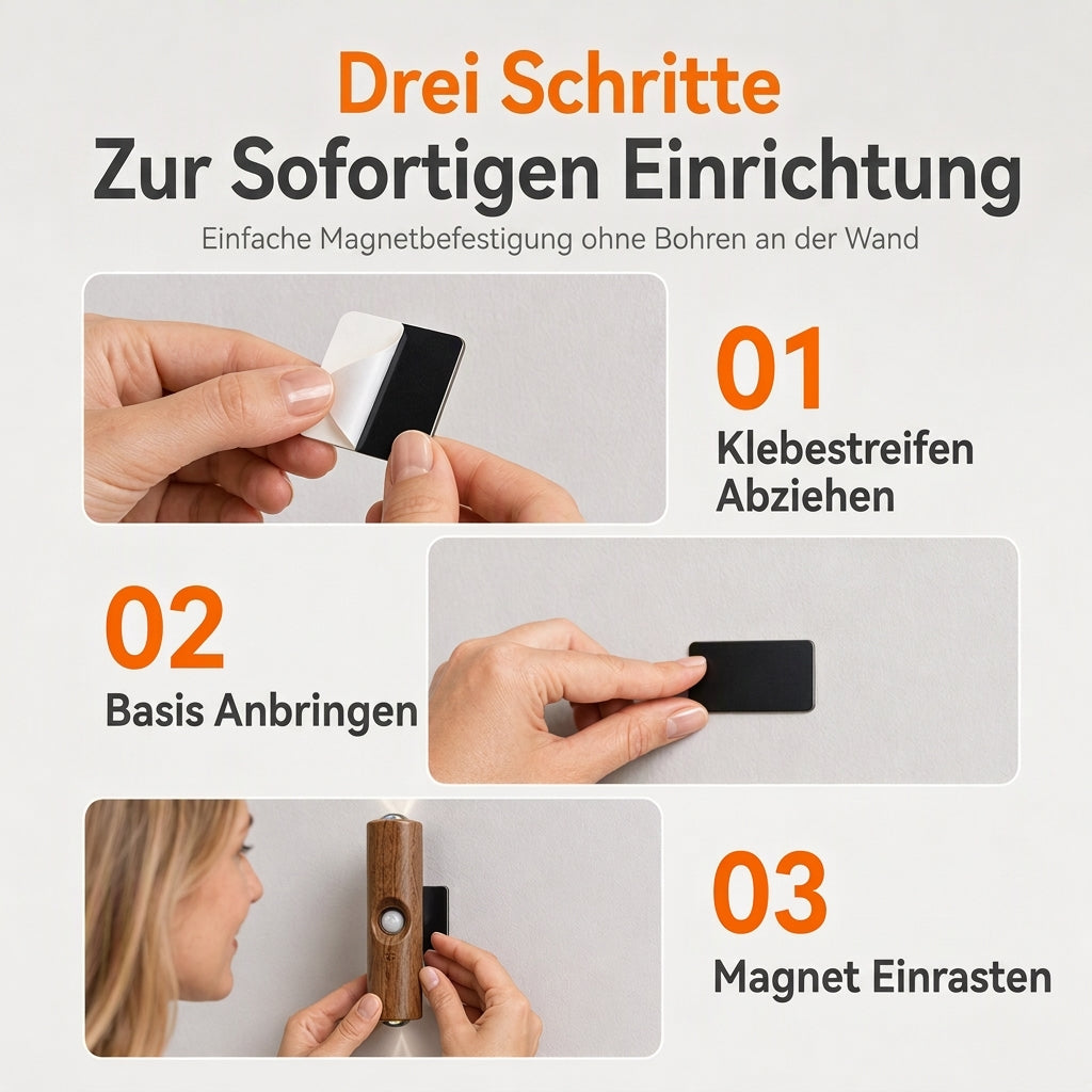 💡 50% RABATT! 🌈Wiederaufladbare intelligente Wandleuchte mit Bewegungssensor Katzenaugen-Hill-Projektion LED-Nachtlicht mit RGB-Farbumschlag für Umgebungsbeleuchtung