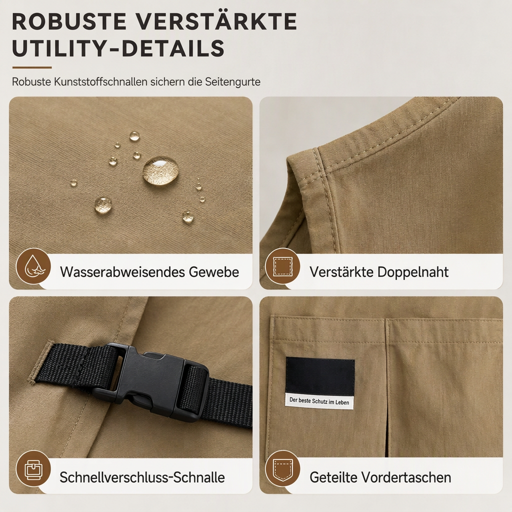 ⏳2 beliebige Artikel, Versand gratis!💥 Wasserdichte und ölabweisende Schürze mit Westenschnitt für die Küche: atmungsaktive, ärmellose Arbeitskleidung für die Gastronomie und den Lebensmittelservice