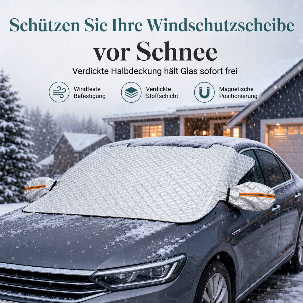 Verdickte magnetische Auto-Frontscheiben-Schneedecke Halbabdeckung für Winter-Frontscheiben für Limousinen und SUVs