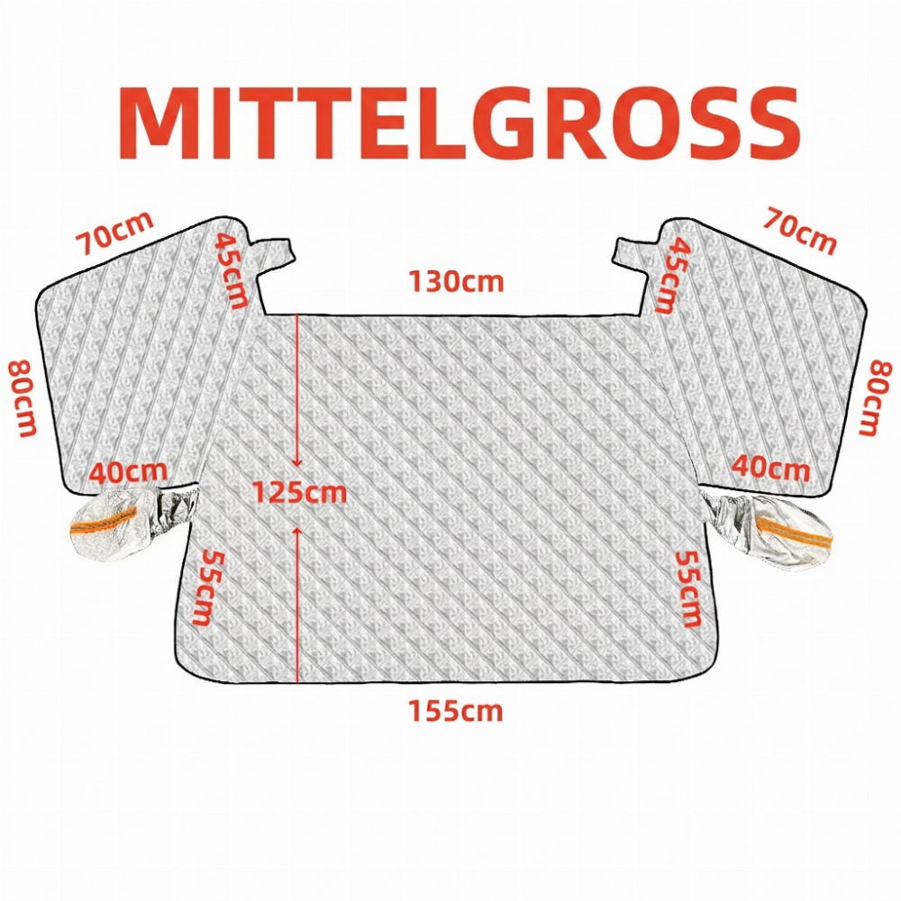 Verdickte magnetische Auto-Frontscheiben-Schneedecke Halbabdeckung für Winter-Frontscheiben für Limousinen und SUVs
