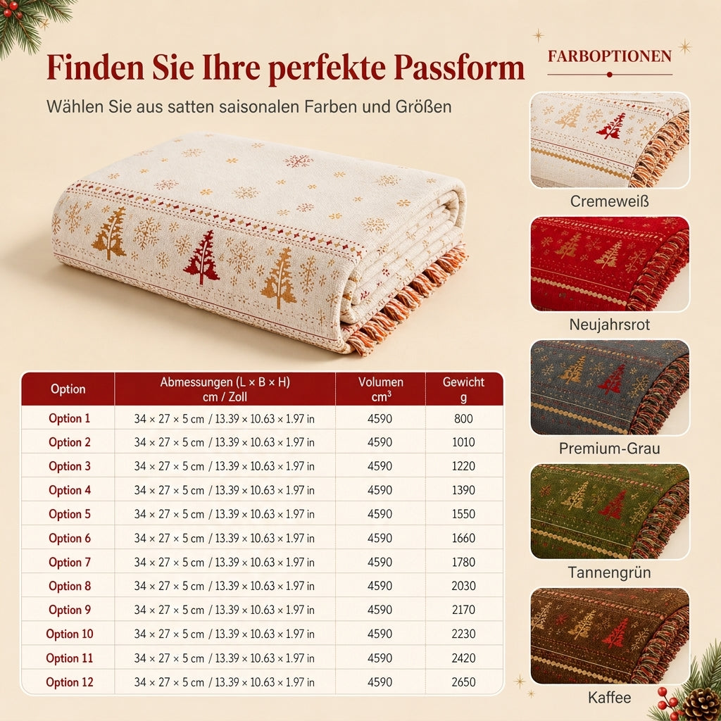 ✨ JETZT 50 % RABATT! !✨🎄 Verdickte Chenille Weihnachts Sofaüberzug – Vollflächiger, kratzfester und fleckenresistenter Couch-Schonbezug für Katzen ✨
