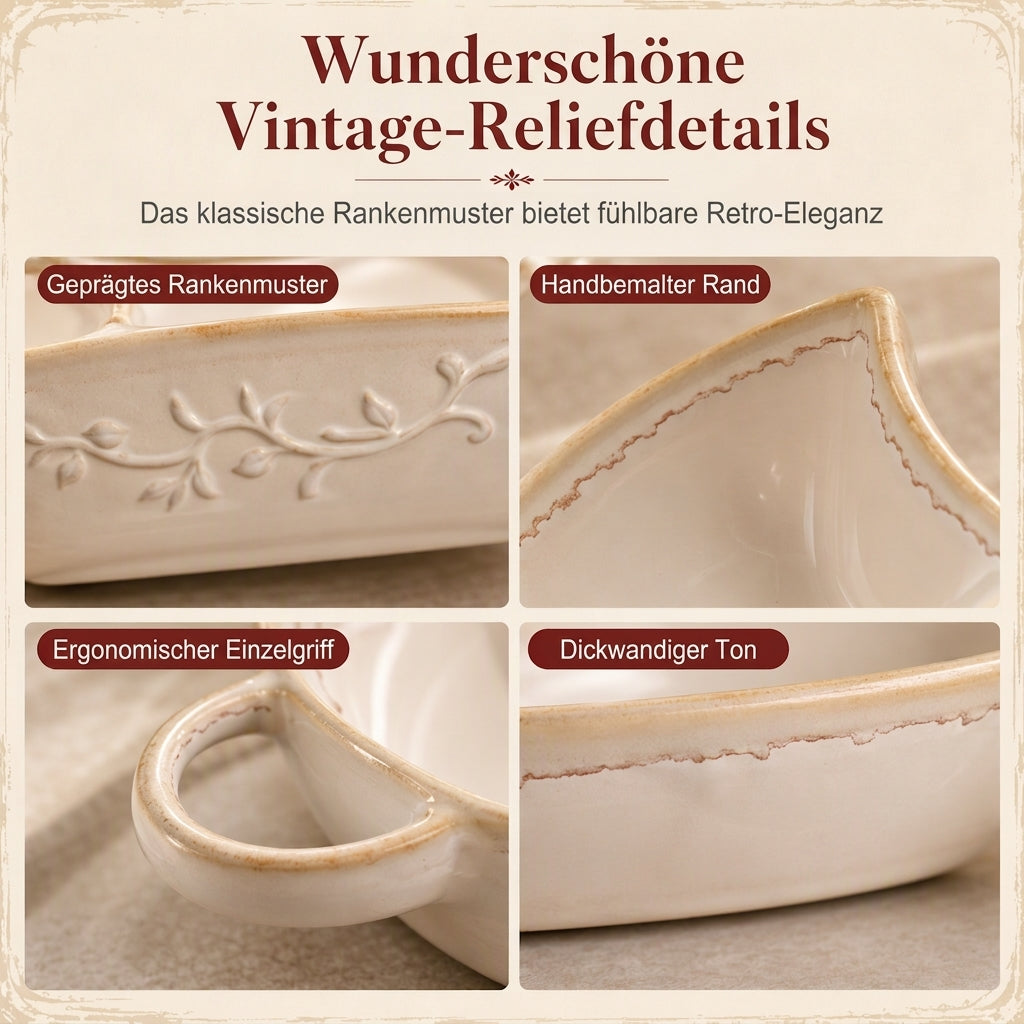 ✨ Beliebige 2 Artikel – kostenloser Versand✨Retro Keramik Auflaufform mit einzelnem Griff