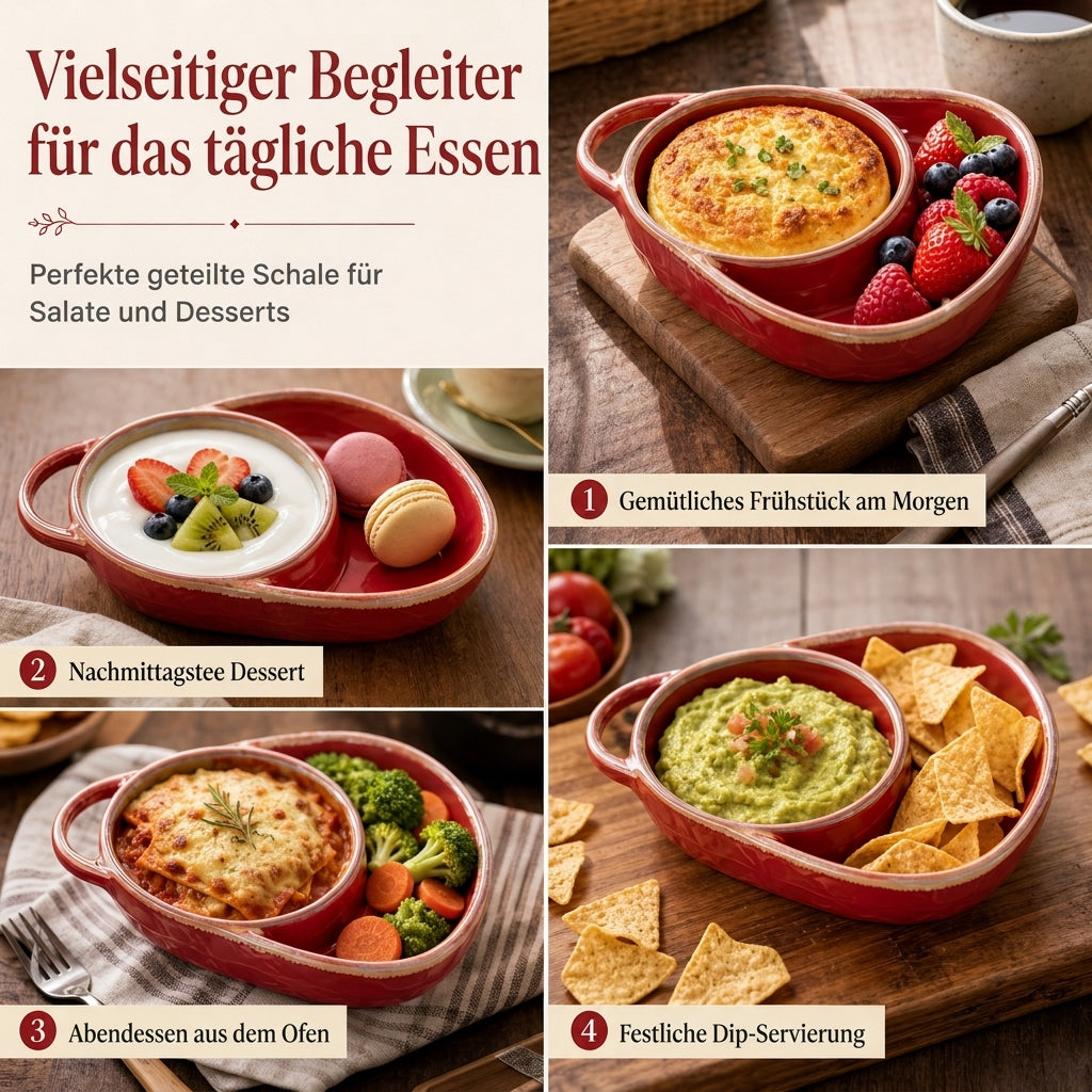 ✨ Beliebige 2 Artikel – kostenloser Versand✨Retro Keramik Auflaufform mit einzelnem Griff