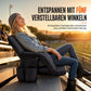 Tragbarer beheizbarer Stadion Sitz Klappbarer Tribünenstuhl mit Rucksackgurten Wasserdichtes, abriebfestes Kissen für Outdoor-Angeln und Sport