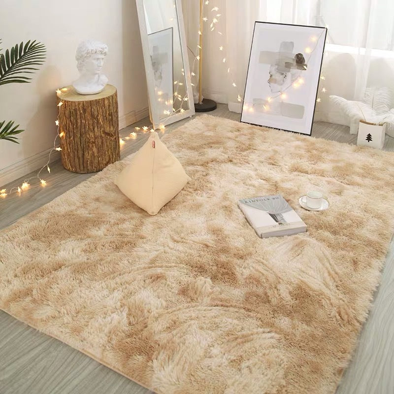 🧸 Weicher, flauschiger Samt-Teppich: dichtes Plüschmaterial, fusselfrei, Wolkenkomfort für Wohnzimmer & Schlafzimmer