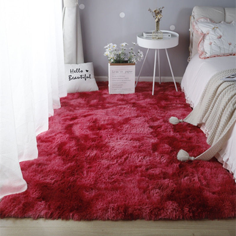 🧸 Weicher, flauschiger Samt-Teppich: dichtes Plüschmaterial, fusselfrei, Wolkenkomfort für Wohnzimmer & Schlafzimmer