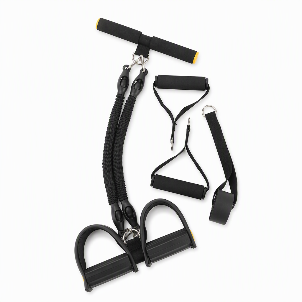 📢📢50% RABATT !!⏰Multifunktionales pedalbetriebenes Widerstandsband, elastisches Zugseil für Bauchübungen, Heimtraining, Yoga und Pilates-Fitness für Männer und Frauen