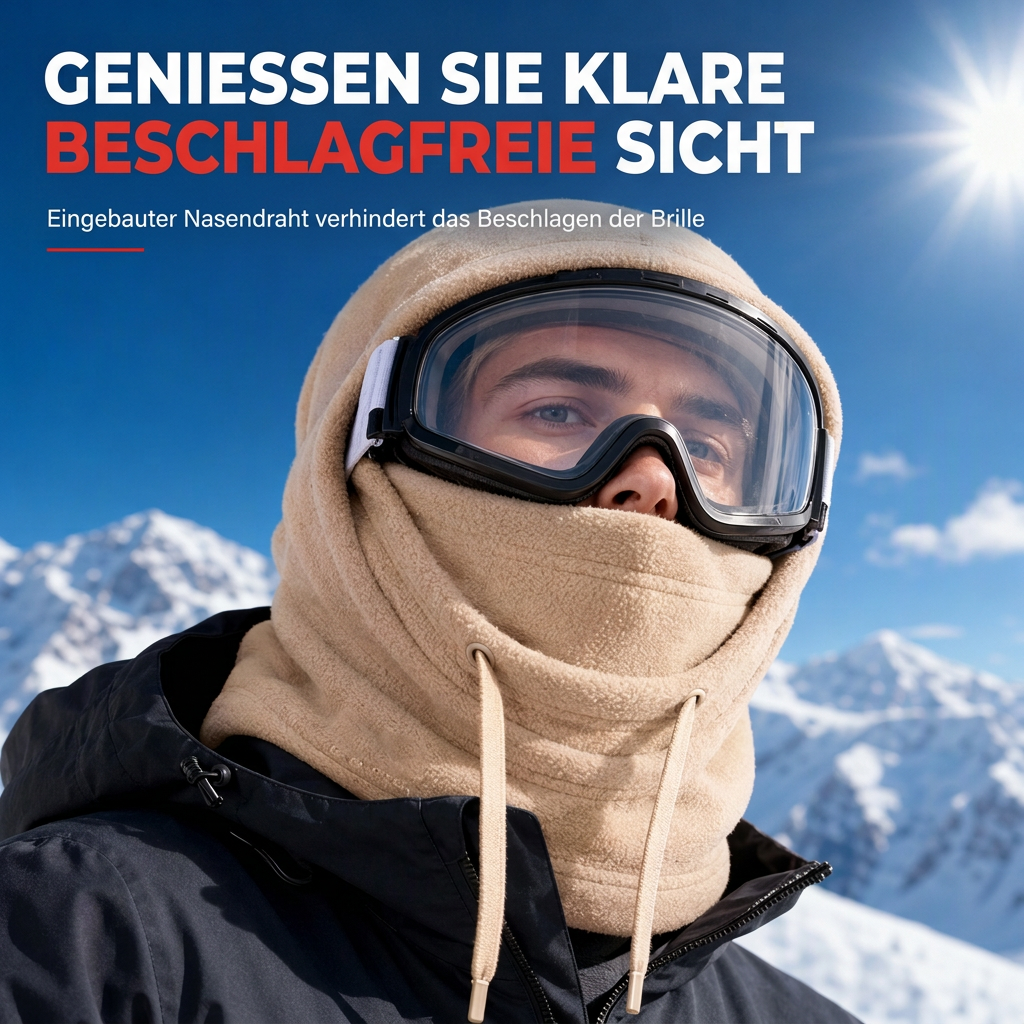 ❄️ JETZT 50% RABATT! 🧣 3-in-1 Winter-Balaklava – Winddicht, Warm & Verstellbar – Perfekt zum Skifahren, Radfahren und für Alle Kalten Outdoor-Aktivitäten ✨