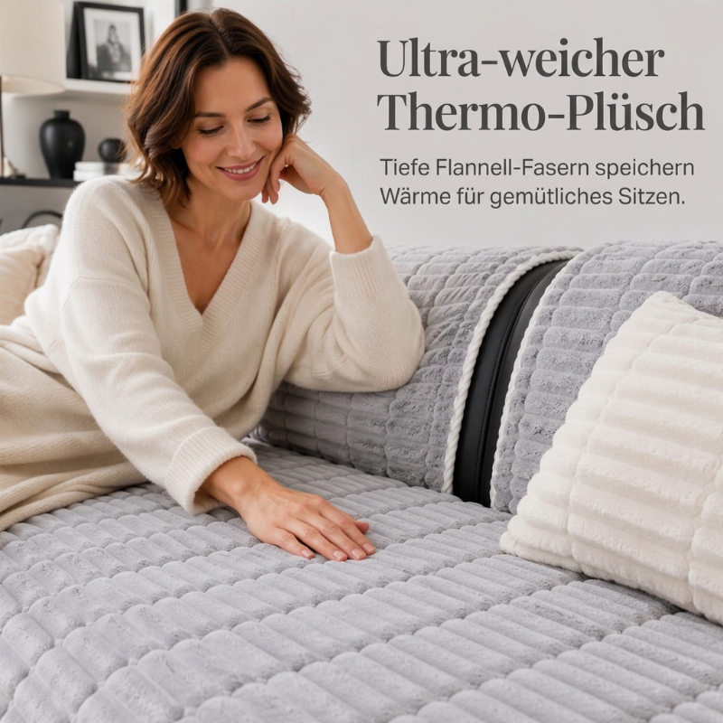 ❄️ Winter-Sonderangebot 🐰 | Rutschfeste, plüschige Sofakissenabdeckung – weich & kuschelig für die kalte Jahreszeit 🛋️✨