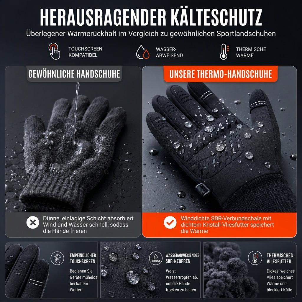 ⏳Zeitlich begrenztes Angebot⏳ Winter-Fahrradhandschuhe für Damen und Herren – warm, wasserabweisend & touchscreenfähig