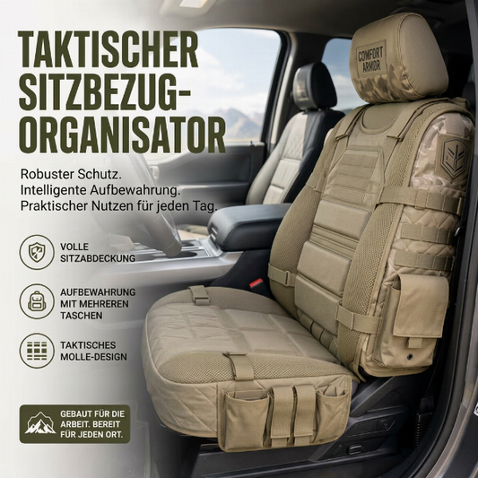 💥 Nur für kurze Zeit – 50% RABATT 🚙 Langlebiger taktischer Sitzbezug für Lastwagen ✨ Stauraum, Schutz und ganztägiger Komfort
