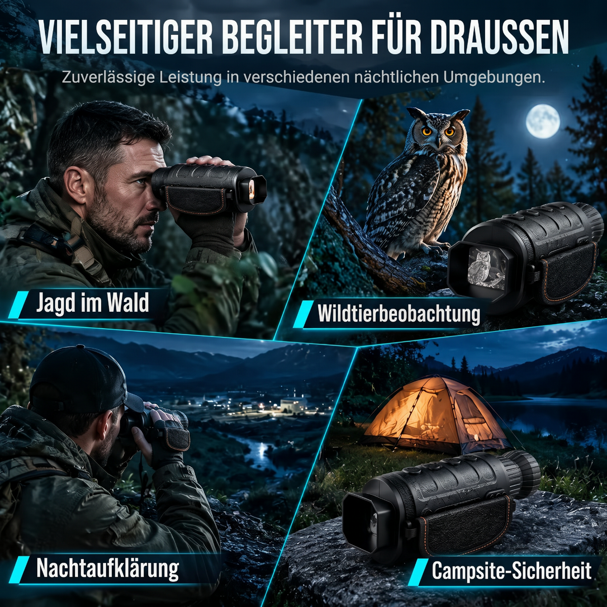 📢📢 50% RABATT🔍1080P HD Nachtsichtmonokular – 16-facher Digitalzoom für Outdoor-Abenteuer und Tierbeobachtung