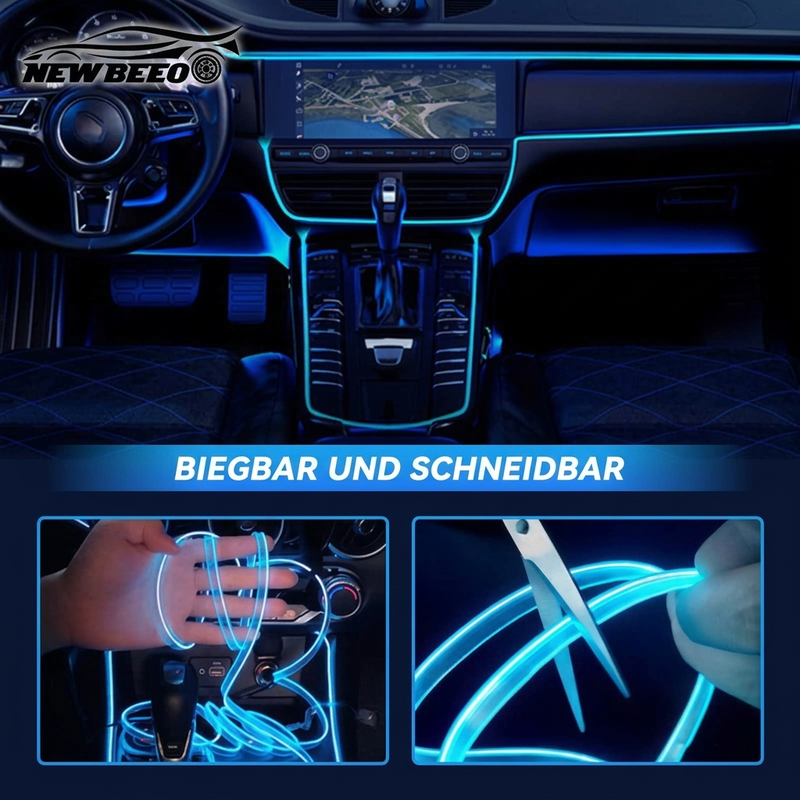 🎁Zeitlich begrenzt: Kaufe 1, erhalte 1 gratis🚗LED-Streifen für die Fahrzeuginnenraumbeleuchtung, mehrfarbiges USB-Stimmungslicht, einfache Installation