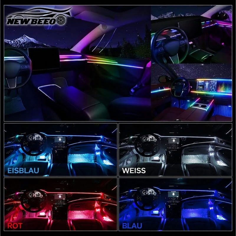 🎁Zeitlich begrenzt: Kaufe 1, erhalte 1 gratis🚗LED-Streifen für die Fahrzeuginnenraumbeleuchtung, mehrfarbiges USB-Stimmungslicht, einfache Installation
